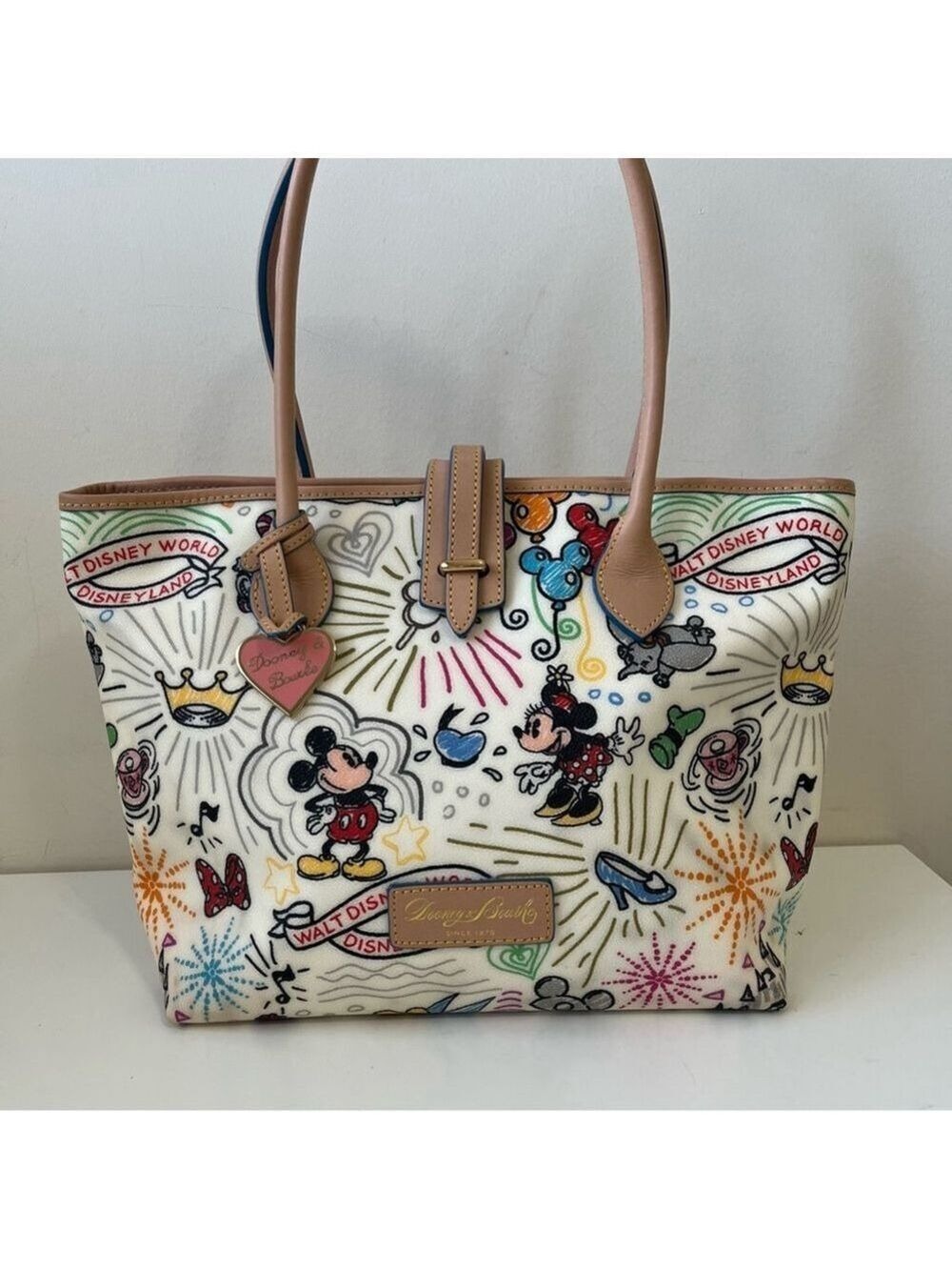 Dooney & Bourke x Disney White Sketch Cindy Tote